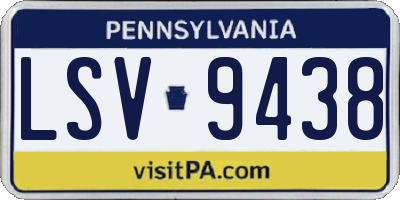 PA license plate LSV9438