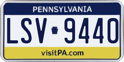 PA license plate LSV9440