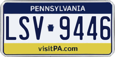 PA license plate LSV9446