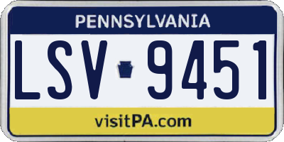 PA license plate LSV9451