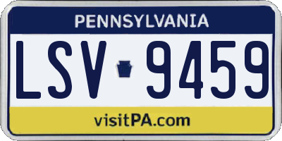 PA license plate LSV9459