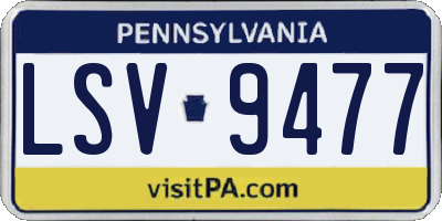 PA license plate LSV9477