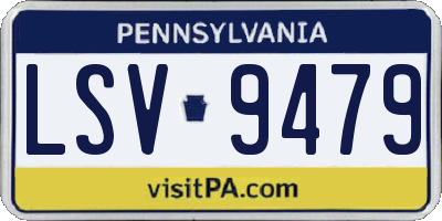 PA license plate LSV9479