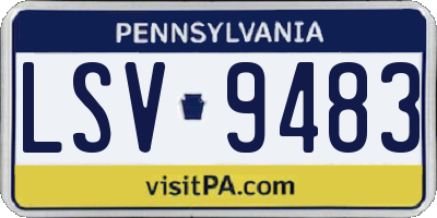PA license plate LSV9483