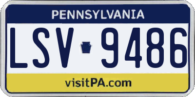 PA license plate LSV9486