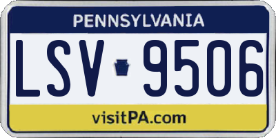 PA license plate LSV9506