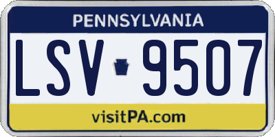 PA license plate LSV9507