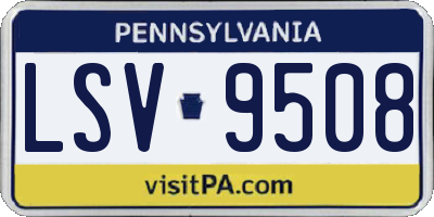 PA license plate LSV9508
