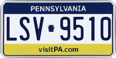 PA license plate LSV9510