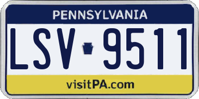 PA license plate LSV9511