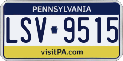 PA license plate LSV9515