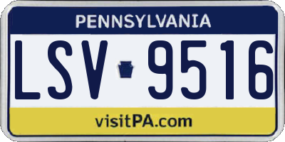 PA license plate LSV9516
