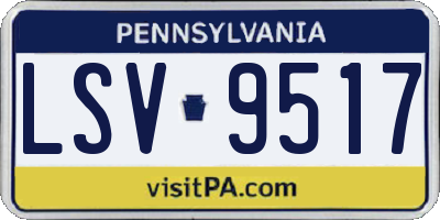PA license plate LSV9517