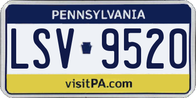 PA license plate LSV9520