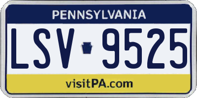 PA license plate LSV9525