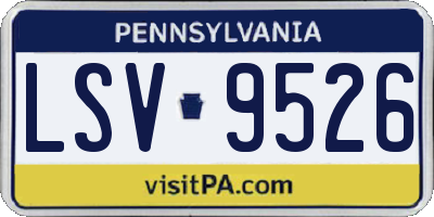 PA license plate LSV9526