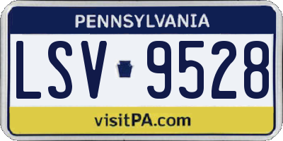 PA license plate LSV9528
