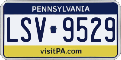 PA license plate LSV9529