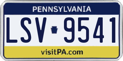 PA license plate LSV9541