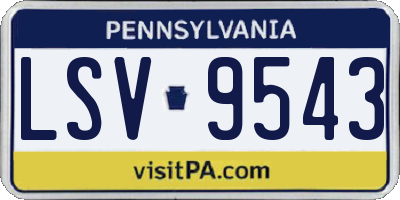 PA license plate LSV9543