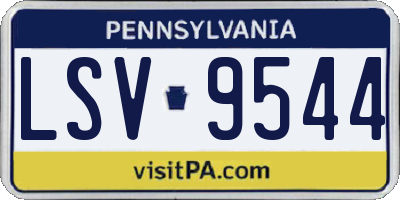 PA license plate LSV9544
