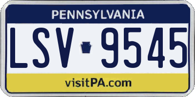 PA license plate LSV9545