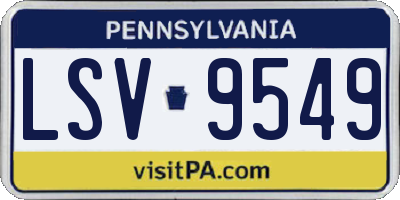 PA license plate LSV9549