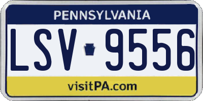 PA license plate LSV9556