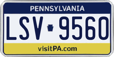 PA license plate LSV9560