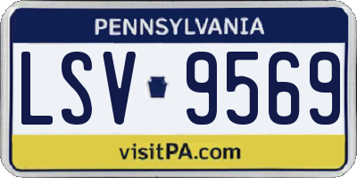 PA license plate LSV9569