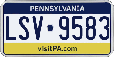 PA license plate LSV9583