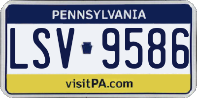 PA license plate LSV9586