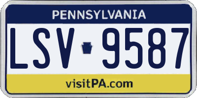 PA license plate LSV9587