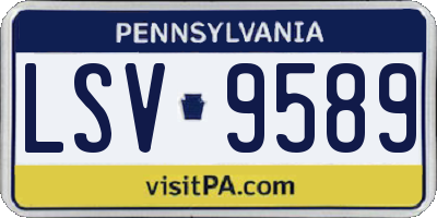 PA license plate LSV9589