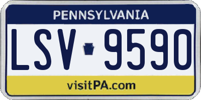 PA license plate LSV9590
