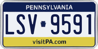 PA license plate LSV9591