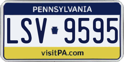 PA license plate LSV9595