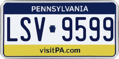 PA license plate LSV9599