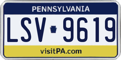 PA license plate LSV9619