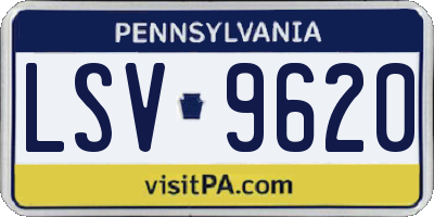 PA license plate LSV9620