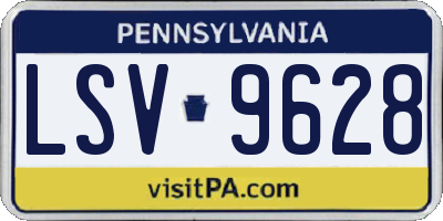 PA license plate LSV9628