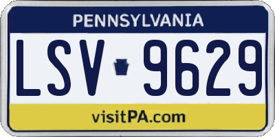 PA license plate LSV9629