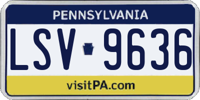 PA license plate LSV9636