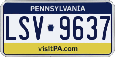 PA license plate LSV9637