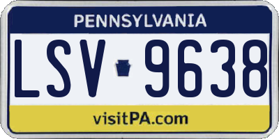 PA license plate LSV9638