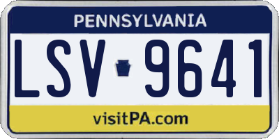 PA license plate LSV9641