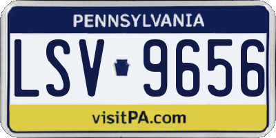 PA license plate LSV9656