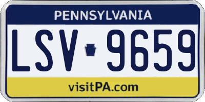 PA license plate LSV9659