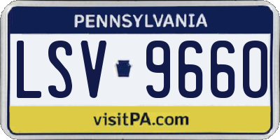 PA license plate LSV9660