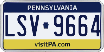 PA license plate LSV9664